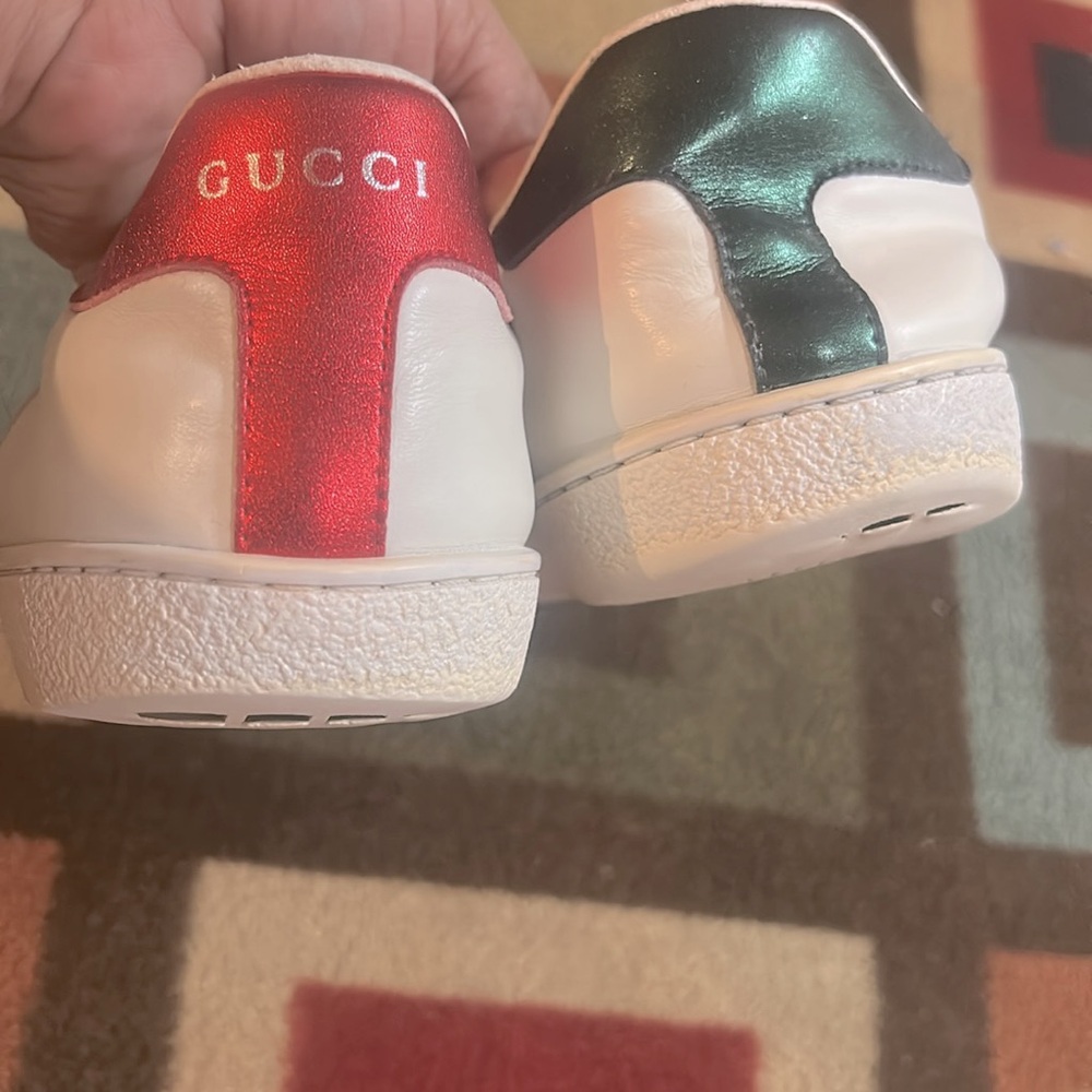 Gucci White Sneakers with Red and Orange Details - Picture 14 of 14